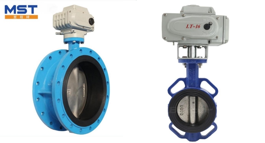 What is the maximum pressure and temperature range for electric shut off butterfly valves?