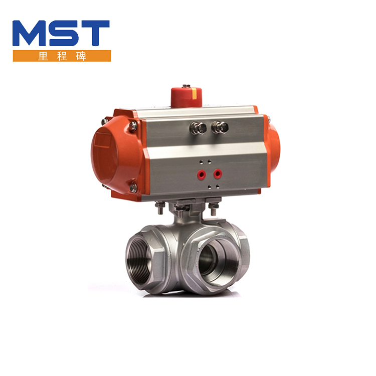 Pneumatic Three Way Ball Valve