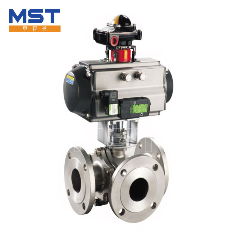 Three Way Flange Ball Valve